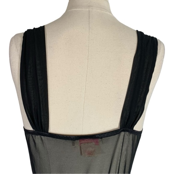 Vintage Sleeveless Lace Embroidered Lace Midi Chemise Slip Dress Size Medium - Picture 6 of 10